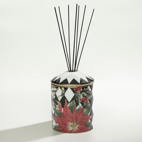 Parterre Black With Poinsettia 25 Cm Coupe Plate