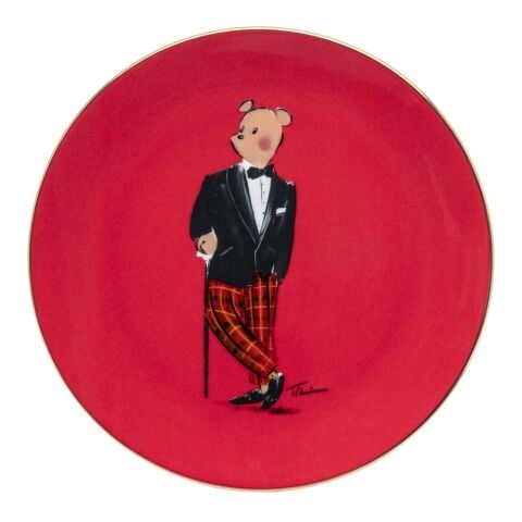 Hal At Christmas Red 25 Cm Coupe Plate
