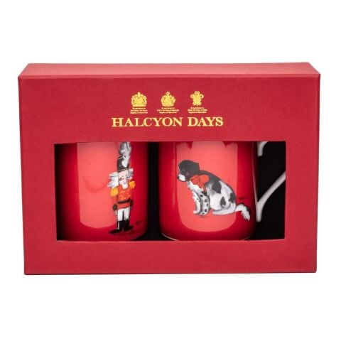 Spotty Dog And Nutcracker Mug Set X 2