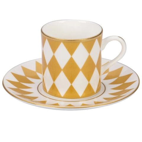 Parterre Gold Coffee Cup And Saucer