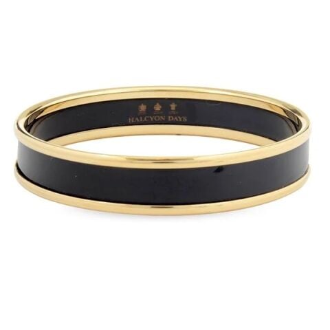 1cm Black - Gold - Medium Bangle