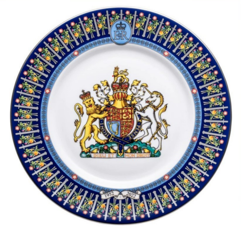 Platinum Jubilee Flowers of the Realm - 10” Plate - LE150