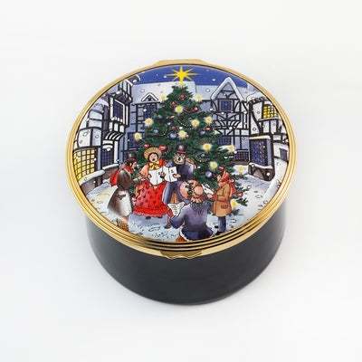 Christmas Lights - Musical Enamel Box - 'Silent Night'