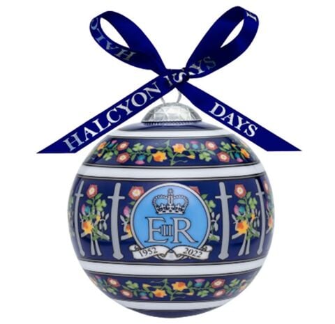Platinum Jubilee Flowers Of The Realm Large Bauble Le500