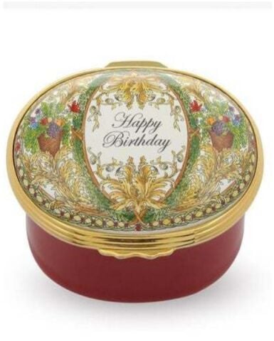 Happy Birthday Musical Enamel Box