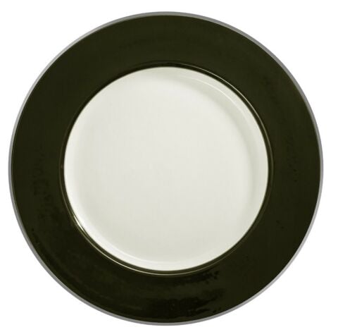 Plain Black - Platinum Rim - 13'' Charger Plate
