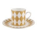 Parterre - Gold - Coffee Cup & Saucer Set x 6
