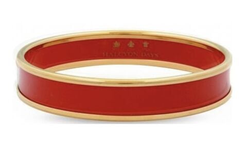 1cm Deep Red - Gold - Medium Bangle