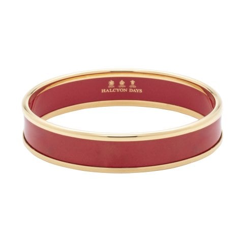 1cm Deep Red - Gold - Medium Bangle