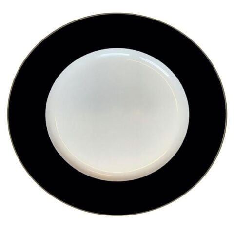 Plain Midnight Platinum Rim 33 Cm Charger Plate