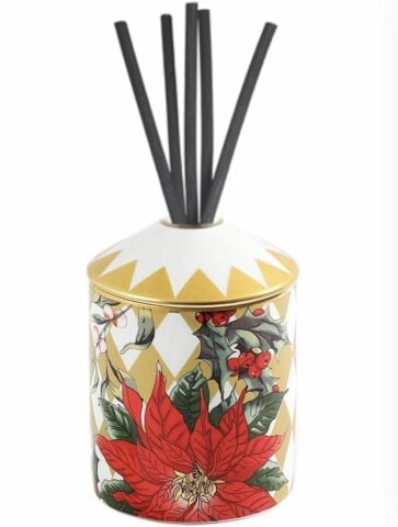 Parterre Gold with Poinsettia - Reed Diffuser - NEW