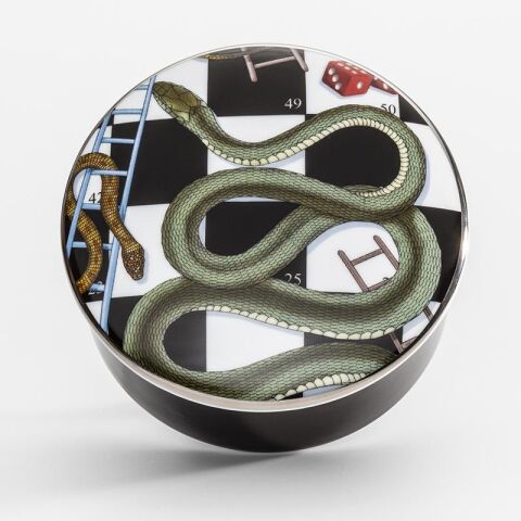 Snakes And Ladders Round Trinket Box