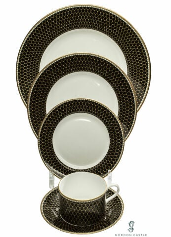 Antler Trellis Black 5 Piece Place Setting