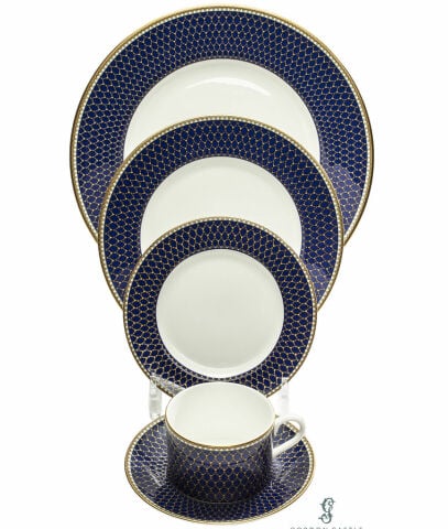 Antler Trellis Midnight 5 Piece Place Setting