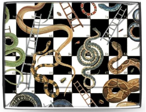 Snakes & Ladders - Platinum - Trinket Tray