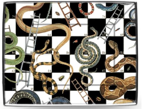 Snakes And Ladders Platinum Trinket Tray