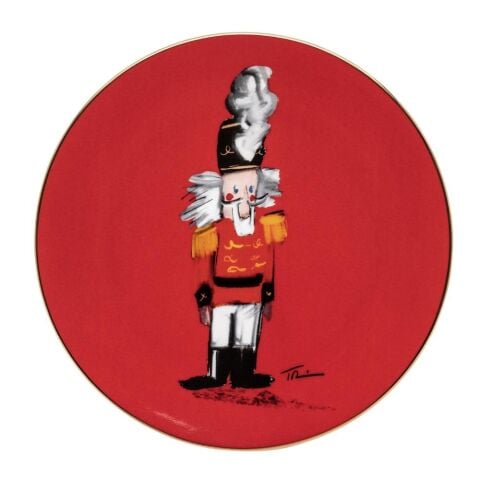 Spotty Dog & Nutcracker -  8'' Coupe Plate Set x 4