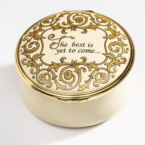The Best İs Yet To Come Gold Lace Enamel Box