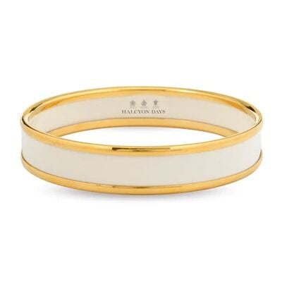 1cm Ivory - Gold - Medium Bangle