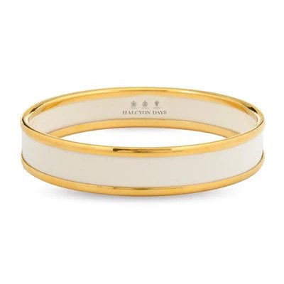 1cm Ivory - Gold - Medium Bangle