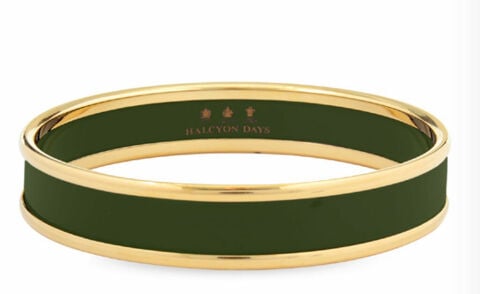 1 Cm Green Gold Medium Bangle
