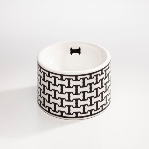 Bone Trellis Black Large Bowl