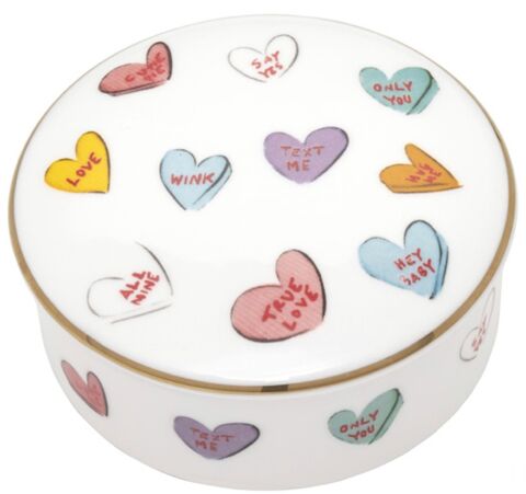 Tr Only You White Round Trinket Box