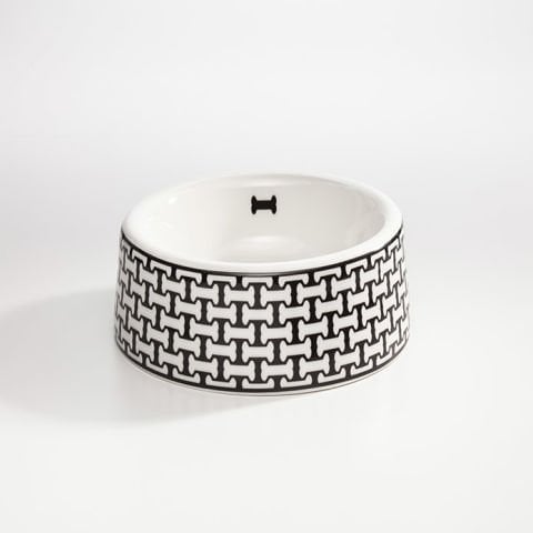 Bone Trellis - Black - Medium Low Bowl