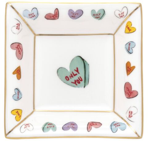 Tr Only You White Square Trinket Tray