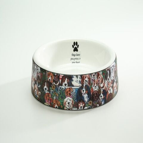 Dogs Leave Pawprints - Medium Low Bowl