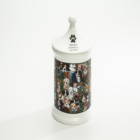 Dogs Leave Pawprints Small Treat Jar