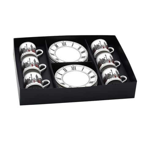 The London Icons - Coffee Cup & Saucer Set x 6