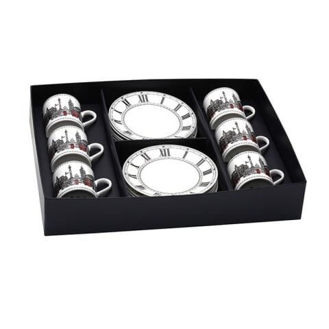 The London Icons - Coffee Cup & Saucer Set x 6
