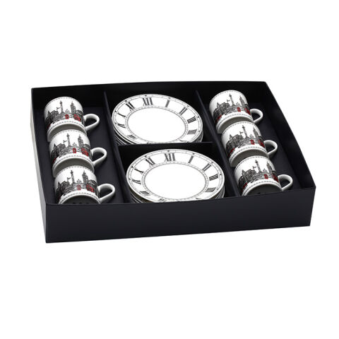 The London Icons Coffee Cup And Saucer Set X 6