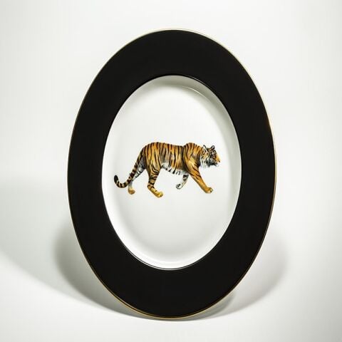 MW Tiger - Black - 13'' Charger Plate