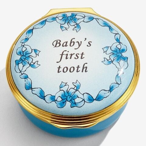 Babys First Tooth Boy Enamel Box