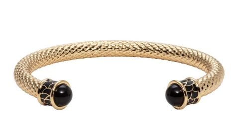Halcyon Days Salamander Black Gold Torque Bangle Bracelet