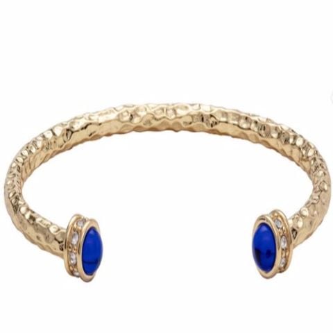 Halcyon Days Hammered Torque Gold Bangle