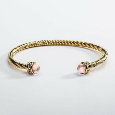 Skinny Maya Jewel - Rose Quartz - Gold - Torque