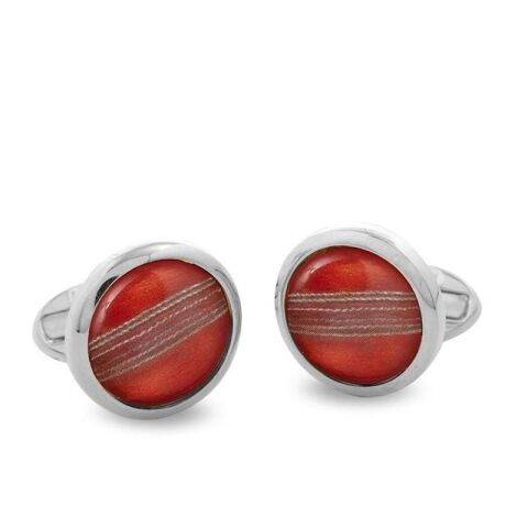 Cricket Ball - Round - Palladium - Cufflinks