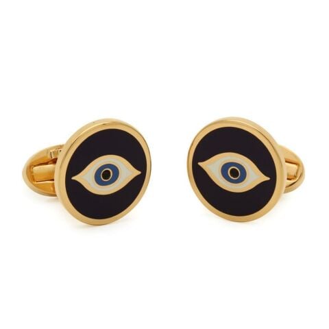 Evil Eye - Navy - Gold - Cufflinks