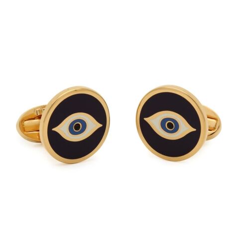 Evil Eye Navy Gold Cufflinks