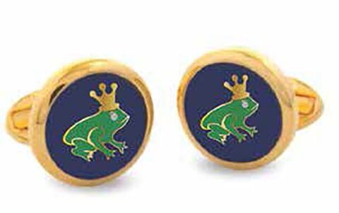 Frog Prince - Round - Gold - Cufflinks
