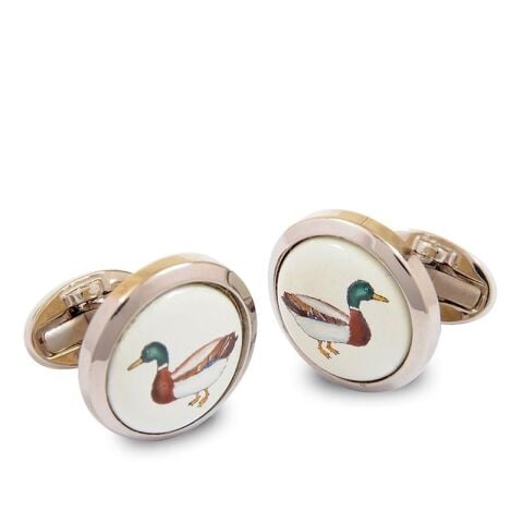 Mallard - Round - Palladium - Cufflinks