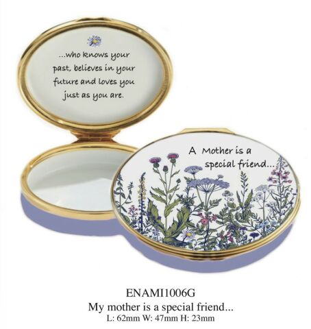 My Mother is a special friend - Enamel Box - NEW