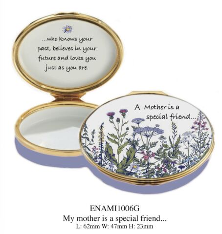 My Mother İs A Special Friend Enamel Box