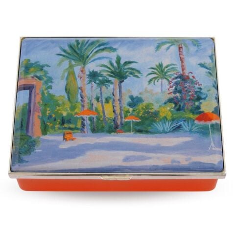 CH - The Garden at Mamounia - Leather Lined Enamel Box LE 50