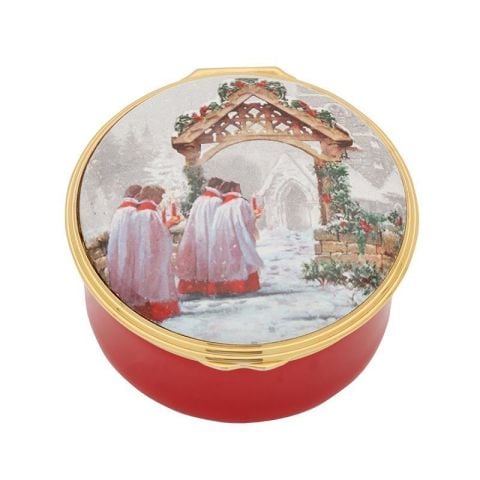 Christmas Morning - Musical Enamel Box - 'O Come all ye faithful'