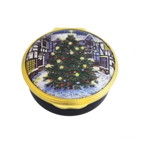 Christmas Tree Enamel Box