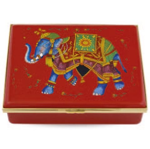 Halcyon Days Ceremonial Indian Elephant Red box